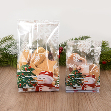 25/50pcs Christmas Candy Cookies Bags Santa Baking Biscuit G