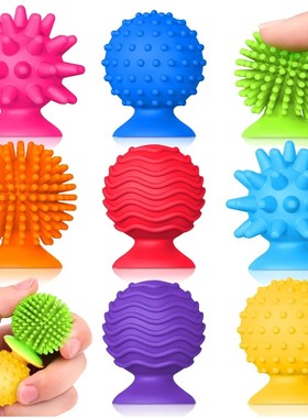 8 Piece Set of Silicone Soft Sensory Fidget Toys with Textur