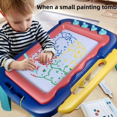 Baby colored magnetic drawing board super large children's t