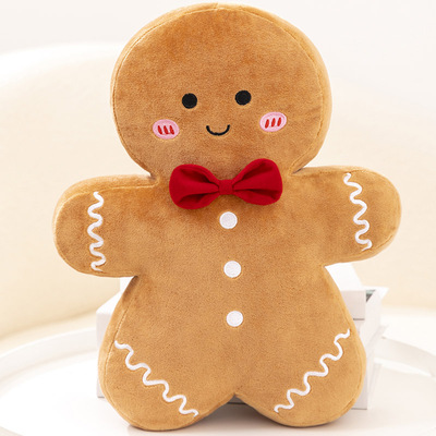 Christmas Decoration Toys Cute Gingerbread Man Plushie Toy B