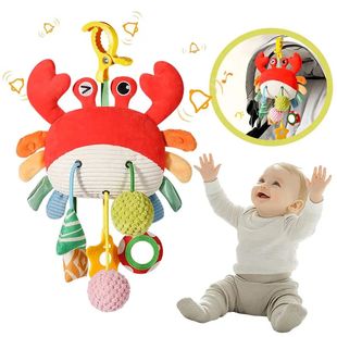 String Baby Teething Silicone Enhances Pull Toy Color Crab