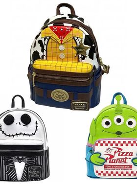 Toy Story Womens Double Strap Shoulder Bag Purse PU Backpack
