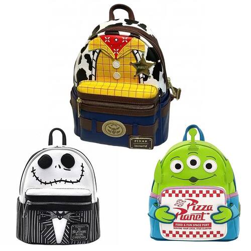 Toy Story Womens Double Strap Shoulder Bag Purse PU Backpack