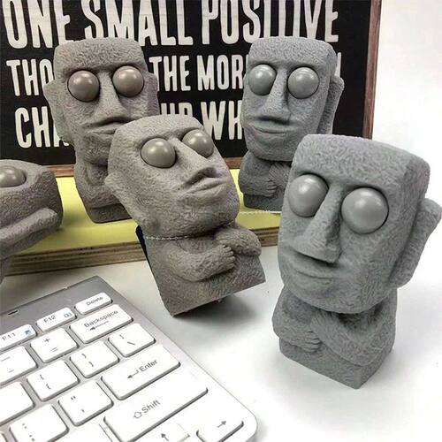 New Funny Easter Squeezing Blowout Rock Man Fidget Toy Vent