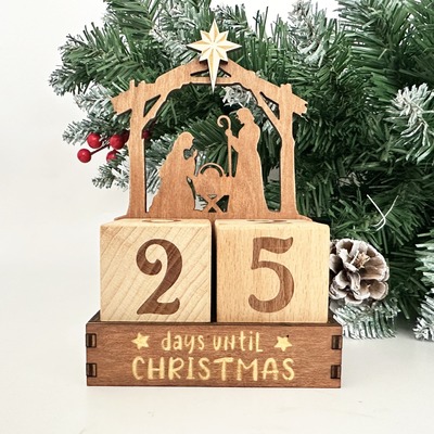 Christmas Decorations Calendar Wooden Ornaments Creative Diy