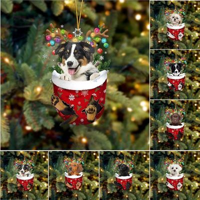 Christmas Cute Dogs Ornament Merry Christmas Decorations For