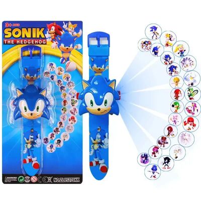 Game Hedgehog Cartoon 24 Pattern 3D Projection Watch Sonic A