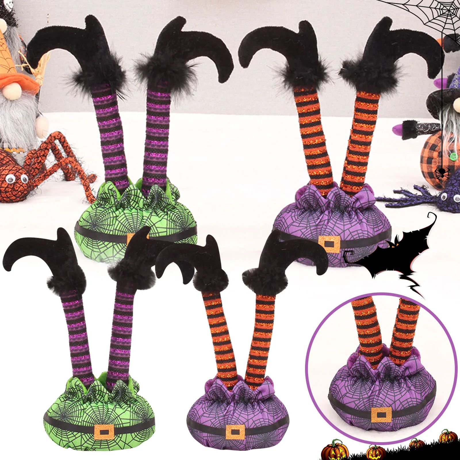 Halloween Creative Inverted Witch Legs Faceless Doll Ornamen