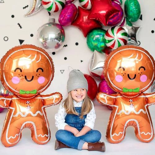 Big Gingerbread Man Balloon Foil Kids Balloon Christmas Ball
