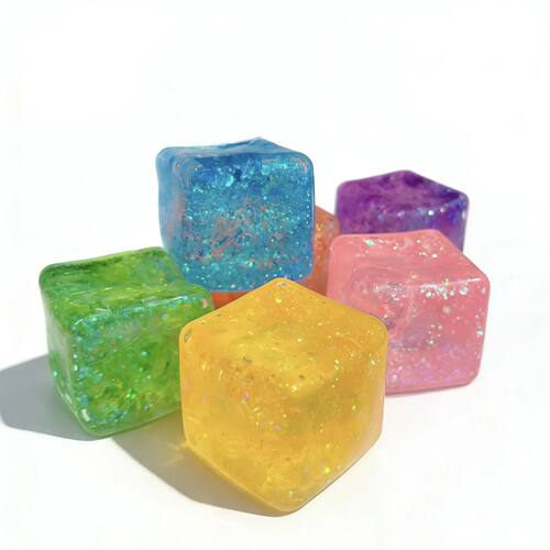 Ice Cube Shaped Fidget Toy Square Sss Relief Ball Squishy Sq