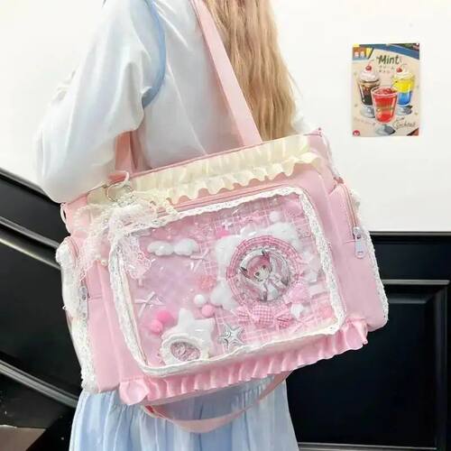 Y2k  Sweet Ita Shoulder Bag Lolita Girl Transparent Crossbod