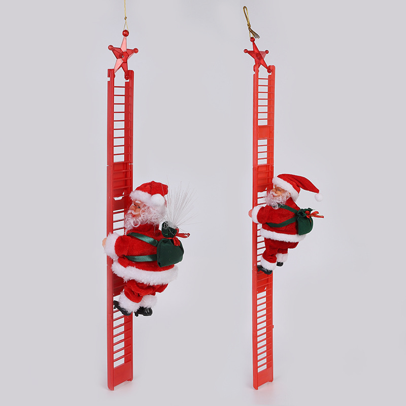 Santa Claus climbing a ladder, Christmas gifts, Christmas de