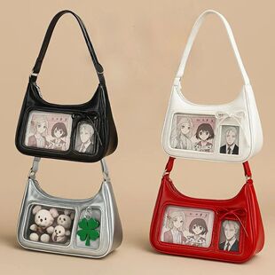 Y2k Harajuku Shoulder Bag Women Korean Transparent Ita Bag S