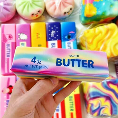 Squishy Soft Colorful Butter Squishy Fidget Toys Slow Rising