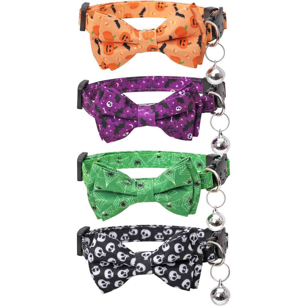 Pet Cat Collar Halloween Pumpkin Hat Halloween Ghost Festiva