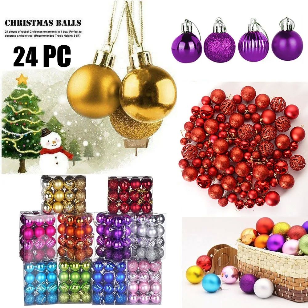 30mm Christmas Xmas Tree Ball Bauble Hanging Home Party Orna
