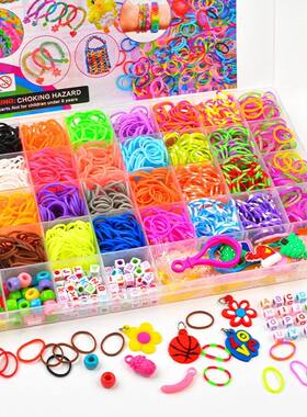 Creative Colorful Loom Bands Set Rainbow Bracelet Making Kit