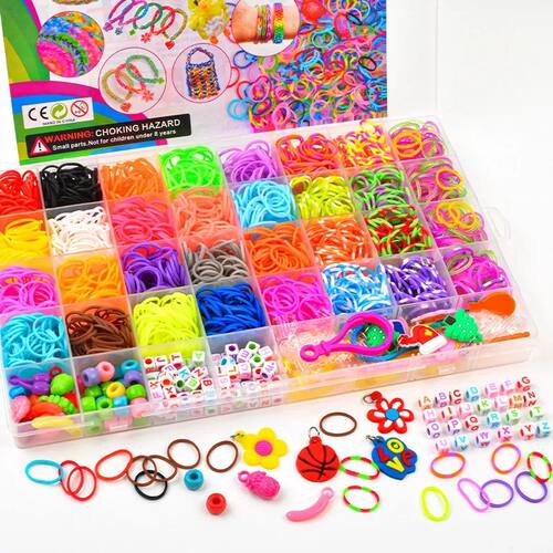 Creative Colorful Loom Bands Set Rainbow Bracelet Making Kit