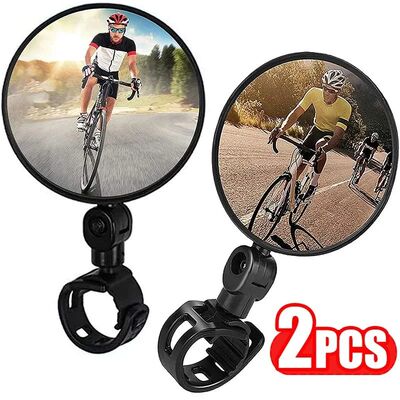 Bicycle Rearview Mirror 360 Degree Rotation Auxiliary Convex