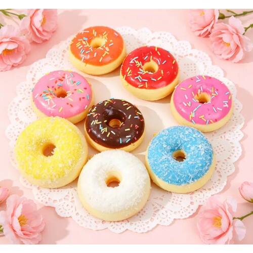Squishy slow rebound 7cm donut refrigerator sticker keychain