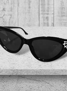 1pcs Gothic Cat Eye Spiderweb Sunglasses Dark for Halloween