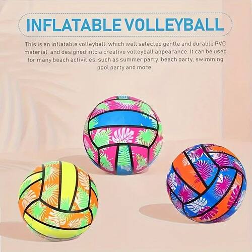 4/2/1pcs Inflatable Beach Volleyballs 4pcs - Tropical Leaf P