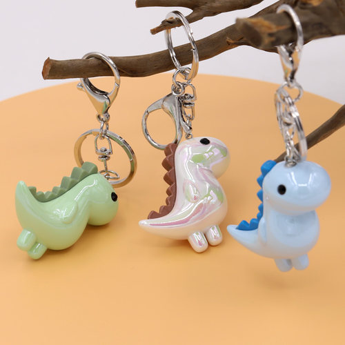 Cute Cartoon Dinosaur Key Chain Accessories High Quality Acr