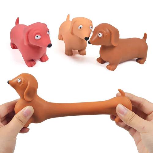 Creative Sausage Dog Pinch Music Flour Elastic Stch Deformat