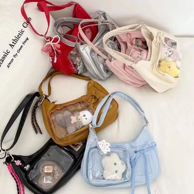 Y2k Harajuku Shoulder Bag Women Korean Transparent Ita Bag S
