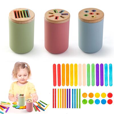 Montessori Silicone Toys Color Sorting Fine Motor Toys Shape