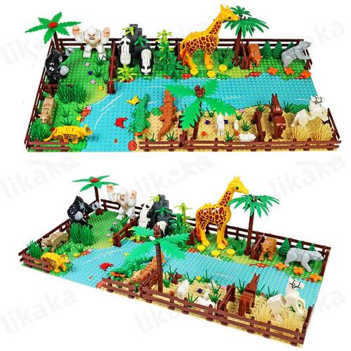 Zoo Animals Building Blocks Toys Set for Kids Montessori Gif