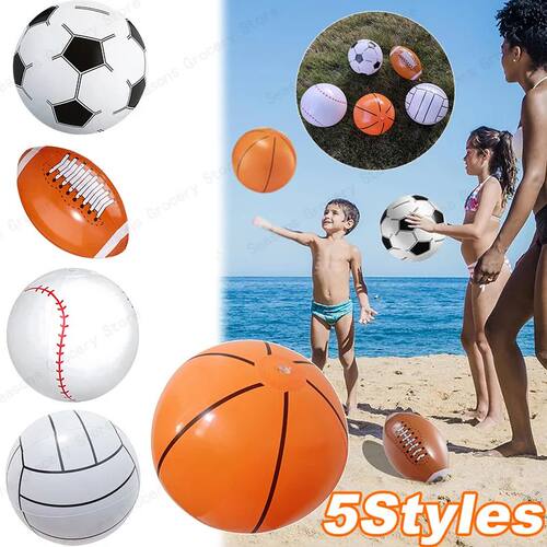 Inflatable Sports Balls Set Football Baseball Basketball Sum