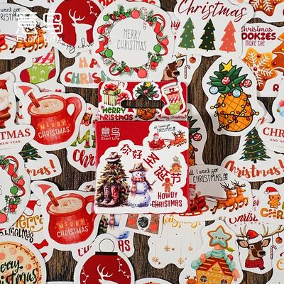 New Christmas greeting Album Paper Lable Stickers Crafts And