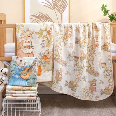 Newborn baby bath towel pure cotton gauze bath towel Class A