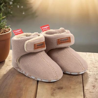 Newborn Baby Boy Girl Soft Fleece Booties Stay On Infant Sli