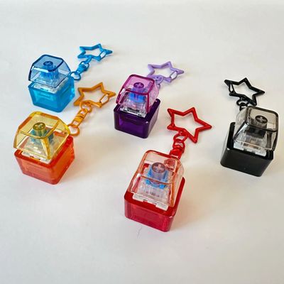 Decompression Keychain Mechanical Keyboard Button Keyring Fi