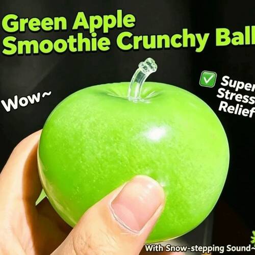 Cute TPR Green Apple Slushie Sss Ball Apple Shaped Green Sss
