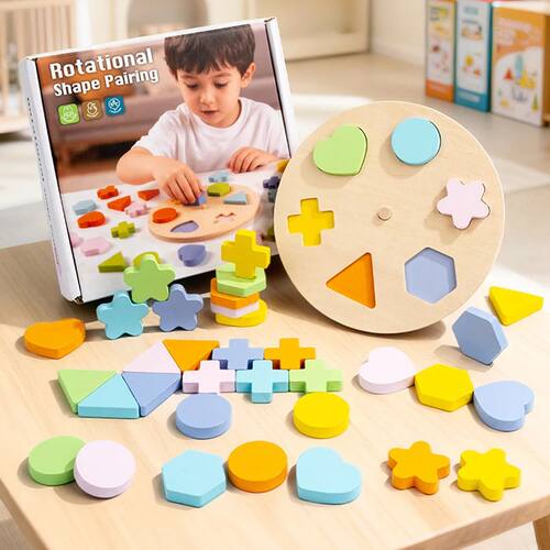 Baby Early Education Shape Color Matching Board Kids Toys Mo