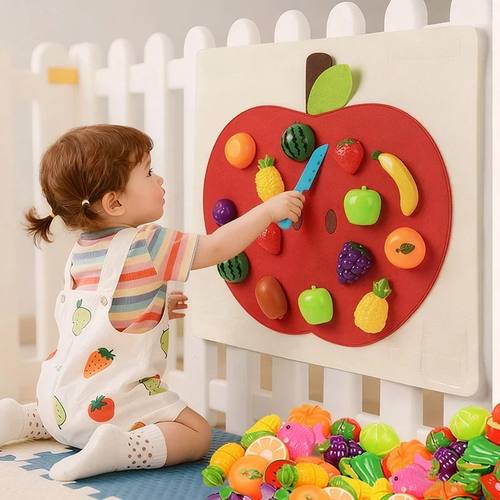 Baby Felt Board Play Food Toys Wall Sticker Fruits Vegetable
