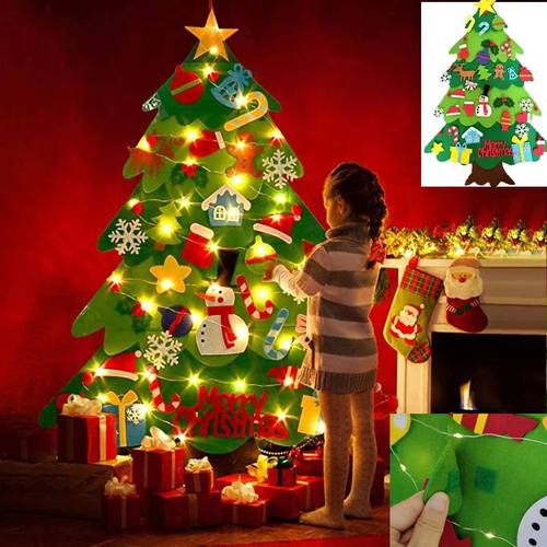 DIY Felt Christmas Tree Christmas Decoration Navidad New Yea