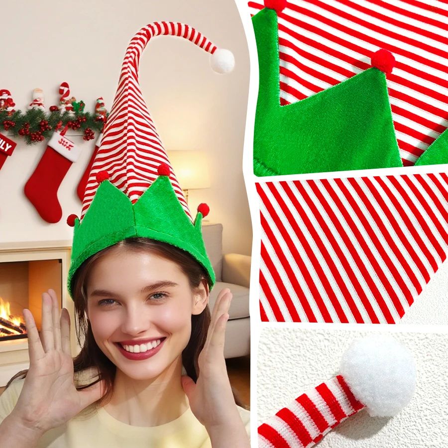 Christmas hat creative elf hat styling hat holiday party dan