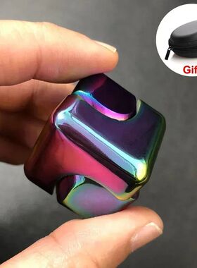 Metal Cube Rotating Fingertip Gyroscope Fidget Anti Stress T