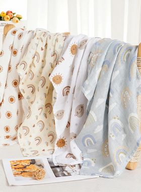 Kangobaby #My Soft Life# 4pcs Set Bamboo Cotton Baby Muslin