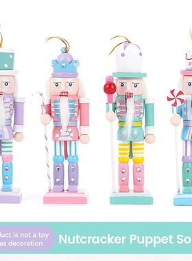 4PCS Macaron Candy Series Nutcracker Puppet Soldier 12CM Chr