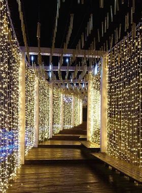 Curtain Light Festoon LED Icicle String Light Connectable Ne