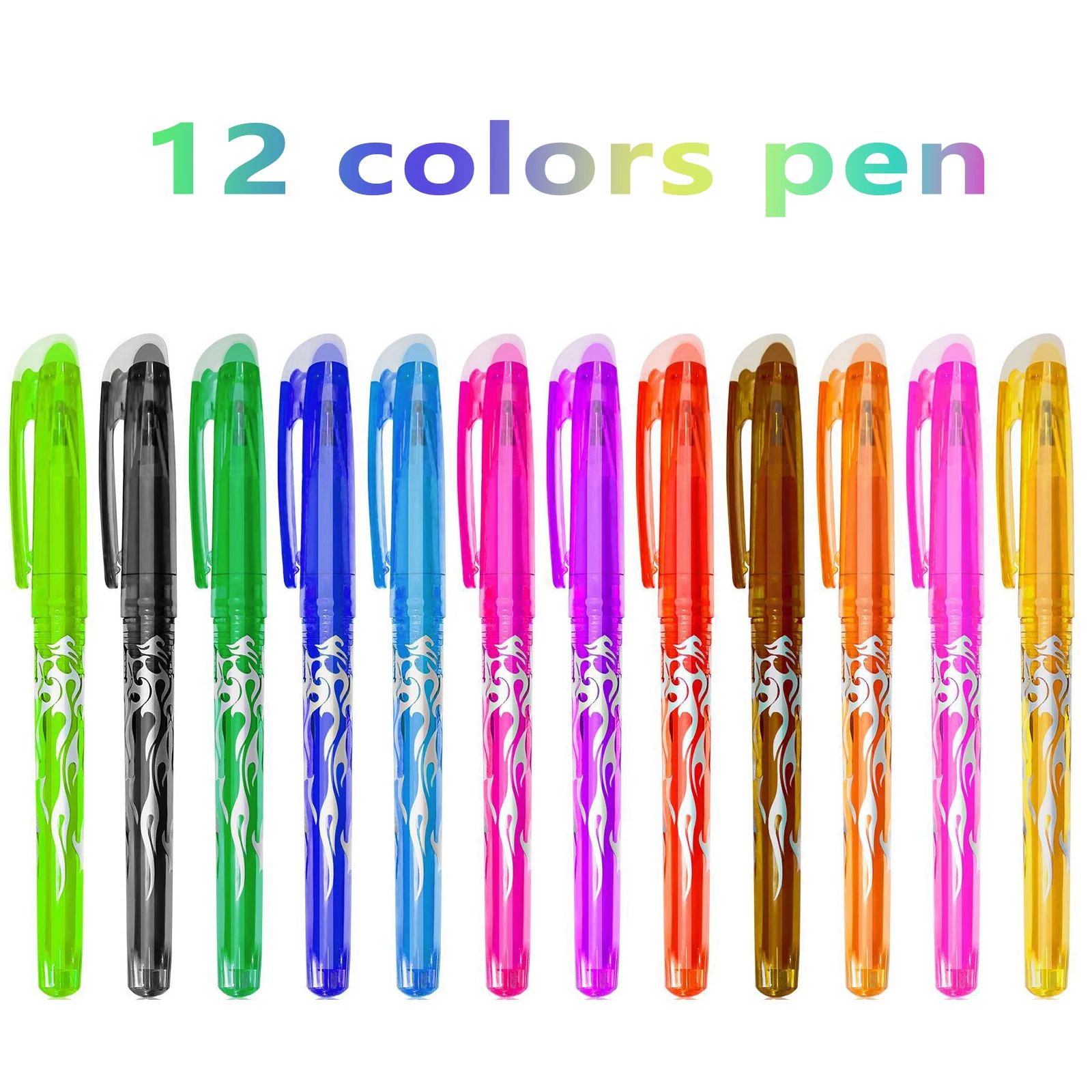 Multi-color Erasable Gel Pen 0.7mm Student Writing Creative