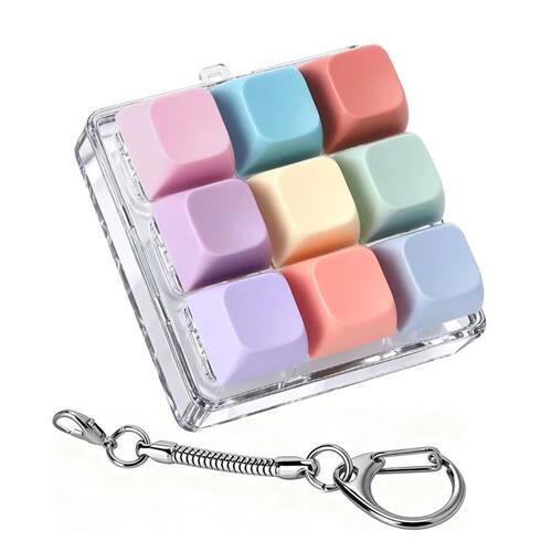 Mechanical Keyboard Fidget Clicker Keychain Decompression Bu
