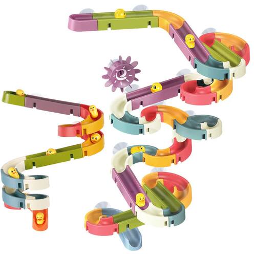 Baby Bath Toys Wall Bathtub Toy Assembling Slide Wind-Up Duc