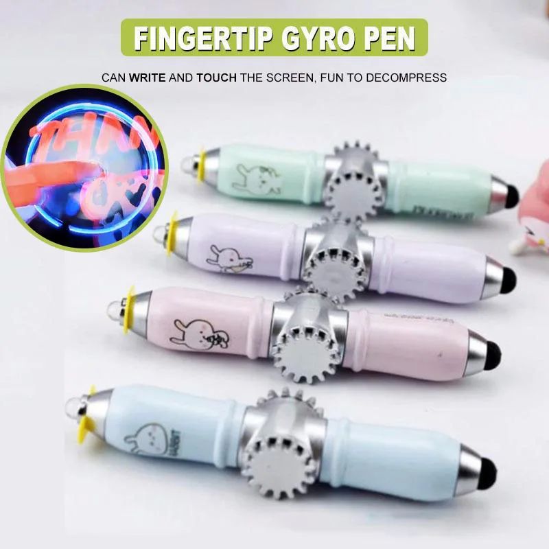 2 In 1 Creative Invisible Glow Fidget Spinner Pen Magic Fing