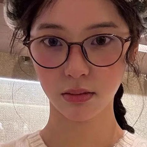 CDLM陈大刘芒 欧阳娜娜圆框超轻近视眼镜TR90可配高度数散光素颜